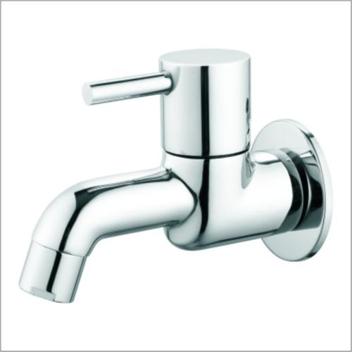 Bib Cock Short Body with Wall Flange Chrome